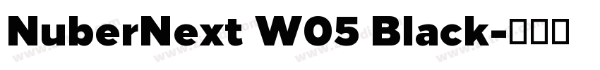 NuberNext W05 Black字体转换